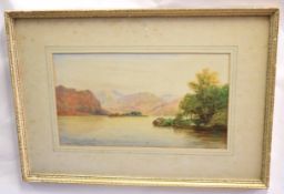 Alec Williams, RHA, signed watercolour, inscribed "Lough Caragh, Kerry", 26 x 46cms