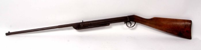 Early 20th century German folding air rifle, 20683, with folding barrel, overall length 107cms