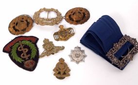 Mixed Lot: assorted cap badges including Royal West African Frontier Force, Royal Artillery, RAOC,