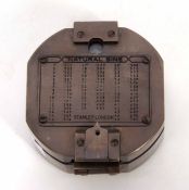 Modern surveyor's compass, Stanley-London, of circular hinged form with mirror lined lid fitted with