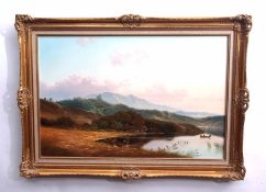 Andrew Grant Kurtis, signed oil on canvas, Extensive Lakeland landscape, 50 x 75cms