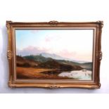 Andrew Grant Kurtis, signed oil on canvas, Extensive Lakeland landscape, 50 x 75cms