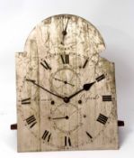 Early 19th century 8-day longcase clock movement, Clements - Oxford, the 30cms arched and engraved