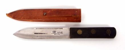 Mid-20th century British sheath knife, Taylor - Sheffield, England (Green River knife), the plain