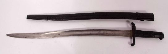 UK, pattern 1856 sword bayonet, stamped to blade back "Reeves & Co" and further marked with a crown,