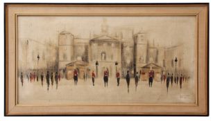 ATTRIBUTED TO ANTHONY ROBERT KLITZ (1917-2000) Changing of the Guard oil on canvas, bears
