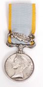 UK, Crimea medal 1854, with Sevastopol clasp with stamped W Morris 1st Dragoon Gds