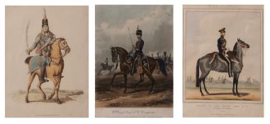 AFTER F MARTENS engraved by J Harris "10th Royal Regiment of Light Dragoons" hand coloured