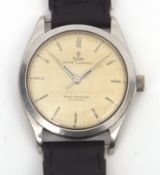 Mid-20th century stainless steel centre seconds wrist watch, Tudor, Oyster "Elegante", the 21-