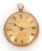 Third quarter of 19th century 18ct gold lever fob watch, Trimnell-Canterbury No 2579, 984, the