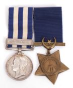 UK, pair comprising Egypt medal 1882-89 with Tel-el-Kebir bar, engraved 109 P? W Scott, RLHG?
