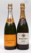 Veuve Clicquot Champagne NV, 1 bottle, Bouvet sparkling, 1 bottle (2 bottles in all)