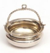 Late 19th century Russian parcel gilt silver tea strainer modelled in the form of a shallow basin