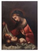 ITALIAN SCHOOL (18TH CENTURY) Madonna and child oil on canvas 97 x 72cms, unframed