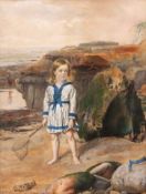 GEORGE GOODWIN KILBURNE, RBA, (1839-1924) "The Young Shrimper" watercolour, signed and dated 1870