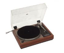 Linn Sondek LP12 record deck with Ittok tone arm and ASAK cartridge, 44cms wide
