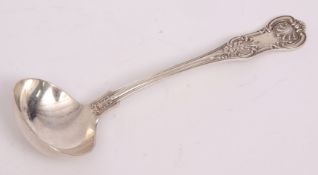 Victorian Queens pattern sauce ladle, length 18 1/2 cm, weight approx 86gms, London 1861, maker's