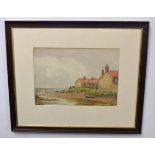 L G Linnell, signed watercolour, North Norfolk view, 23 x 33cm