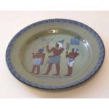 Royal Doulton Titanium dish with a decoration of Tutankhamun's Treasure to the front, 16cm diam