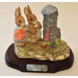 Beswick ware group from the Beatrix Potter series entitled "Hiding from the Cat", limited edition of