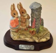 Beswick ware group from the Beatrix Potter series entitled "Hiding from the Cat", limited edition of