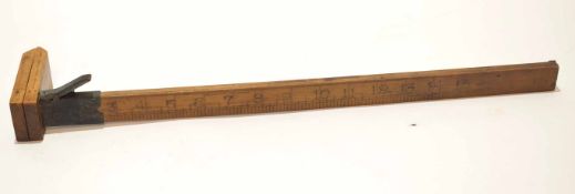 Early 20th century boxwood slide rule, Mavitta's patent No 9429, 1907, Ullathorne & Co - London