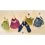 Group of five Royal Doulton figures including Laurianne (5)