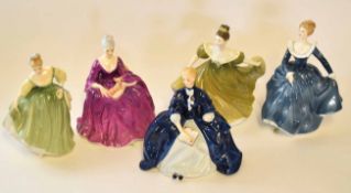 Group of five Royal Doulton figures including Laurianne (5)