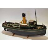 20th century marine model of a Thames tug, "Anthony - London", the scale model with green and