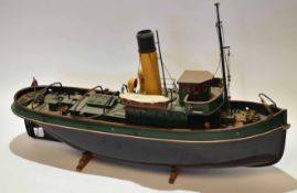 20th century marine model of a Thames tug, "Anthony - London", the scale model with green and