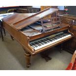 John Broadwood & Sons rosewood cased short grand piano, the case stamped with No 1208 and also W