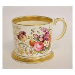 Large Victorian mug with floral sprays inscribed "Taylor, April 1846"