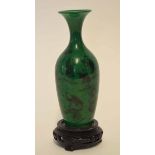 Chinese porcelain vase, the baluster body decorated with a green glaze with various Chinese children