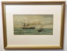 D Y Pashly, signed and dated Aug 19th 1891 verso, watercolour, "The **** commanded by Prince