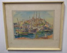 Alexander Graham Monroe, signed pen, ink and watercolour, "Tangier 68", 27 x 36cm