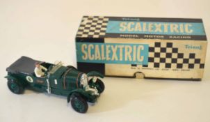 Boxed Triang, Scalextric, vintage car racing, Bentley, MM/C 64 in racing green, in its original