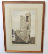 David Yaxley, signed watercolour, "North Transept, Binham Priory", 39 x 26cm