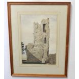 David Yaxley, signed watercolour, "North Transept, Binham Priory", 39 x 26cm