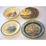 Group of Royal Doulton series ware bowls and plates, the bowl from the Rabbie Burns Series, the