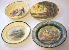 Group of Royal Doulton series ware bowls and plates, the bowl from the Rabbie Burns Series, the