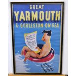 Two reproduction advertising posters for Great Yarmouth