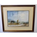 John Taunton, signed and dated 81, watercolour, Mountain landscape, 35 x 46cm