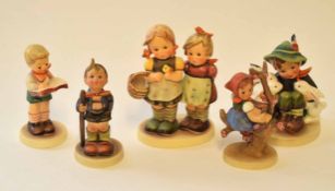 Group of Goebel ware figures modelled as children in various poses