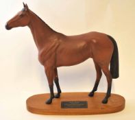 Beswick ware Connoisseur model of Red Rum on wooden oval base