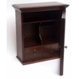 Small wooden pipe smoker's cabinet