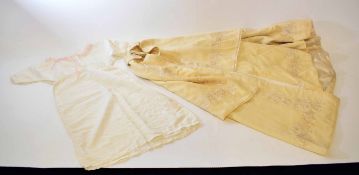 Mixed Lot: early 20th century embroidered child's cotton christening cape of double layered form