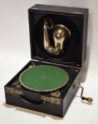 Mid-20th century portable record player "Soundbox Telesmatic for Decca "The Portable"", the black