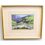 George Elliot, signed watercolour, Lakeland scene, 12 x 17cms