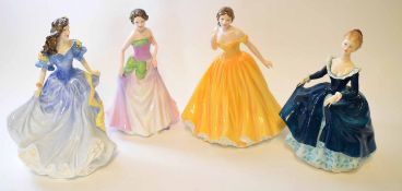 Group of Royal Doulton ladies including Rebecca Figure of the Year 1998