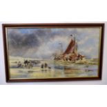 John H Oswell, signed and dated 1880, watercolour, inscribed "Zandfort", 41 x 75cm